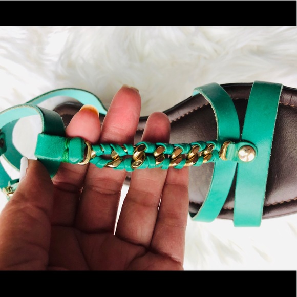 Patrizzia motta turquoise sandals size 39 - Picture 6 of 7